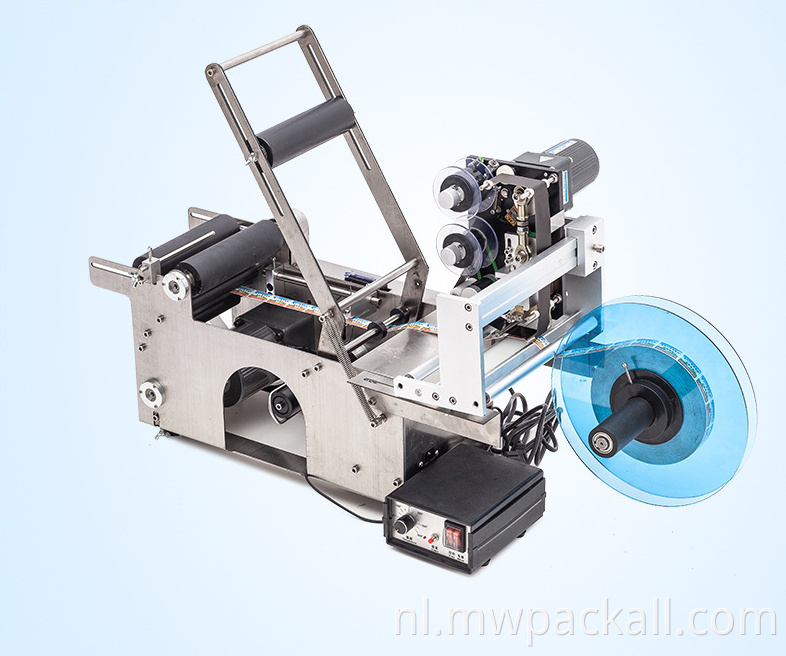 Semi Automatic Wine Beer Cans Tube Vial Pet Glass Bottle Labeling Machine met fabrieksprijs